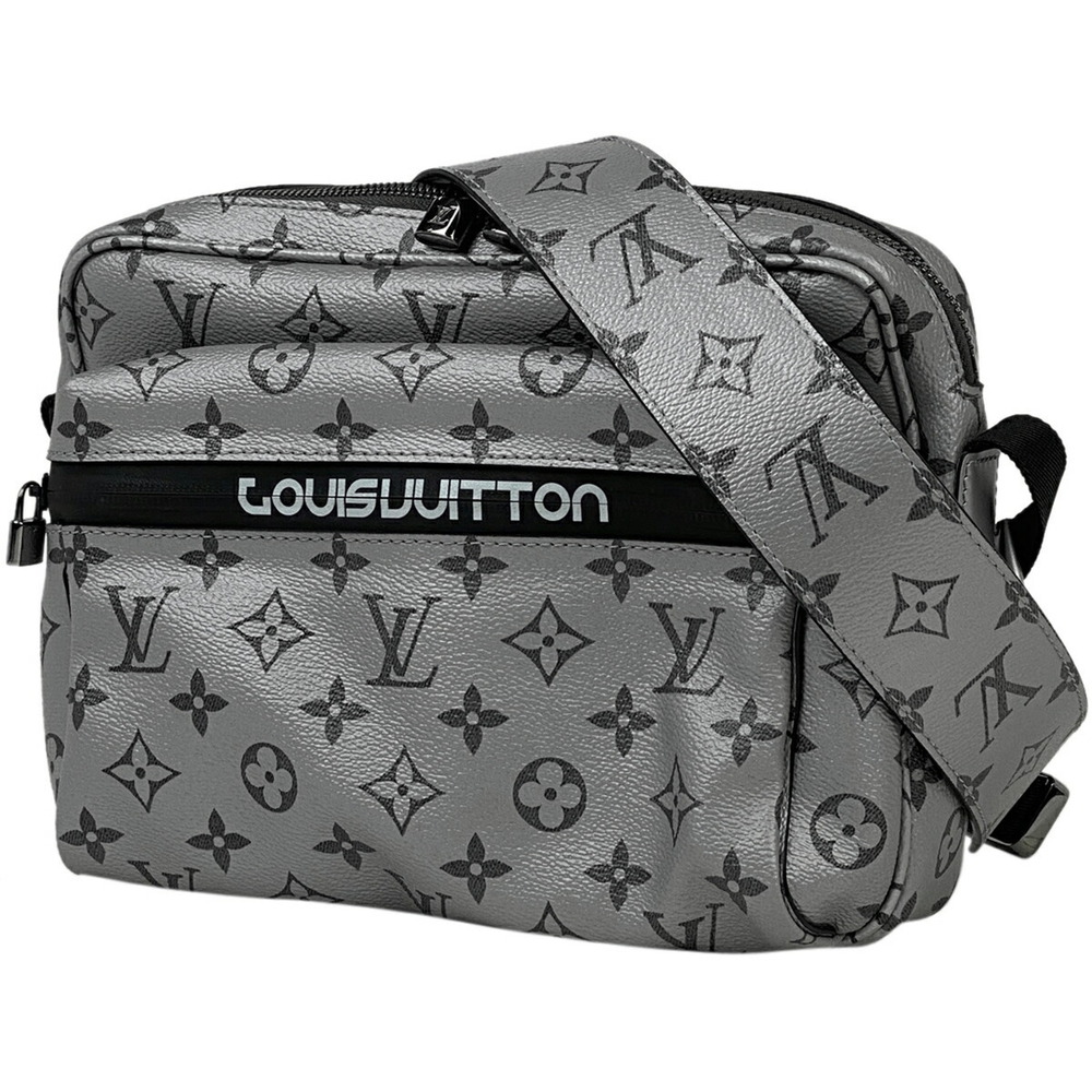 Louis Vuitton Messenger Crossbody Reflect Shoulder Bag Silver